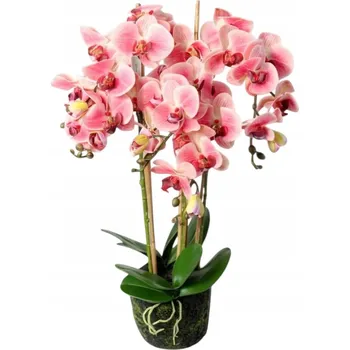 umělá květina Orchidej v květináči Goliat ST-90 bílá 90 cm