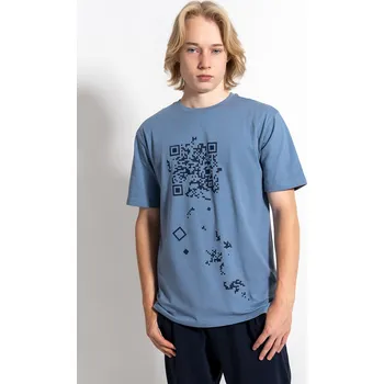 Reporter Young | Chlapecké modré tričko s potiskem QR kódu - Barva MODRÁ, Velikost 152 243-0440B-24-450-1