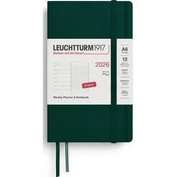 Diář Knižní diář 2026 A6 Leuchtturm1917 zelený