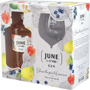 Gin June by G´Vine Peche gin 0,7L 37,5% (dárkové balení 1 sklenice)