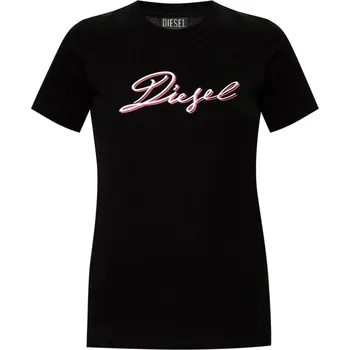 Dámské tričko DIESEL Written Logo Black tričko S Černá
