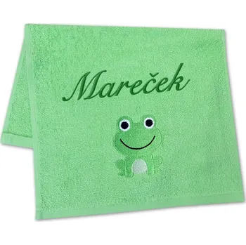 Dětský ručník se jménem 30x50 LILI Žabka zelená