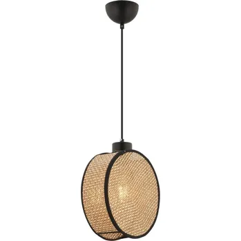 Lustr na lanku DRUM 1xE27/60W/230V hnědá/černá