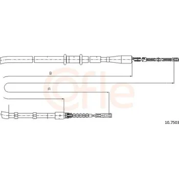Lanko parkovací brzdy Lanovod parkovací brzdy COFLE 10.7503