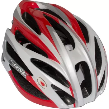 Cyklistická přilba Sting Helma Sting ST-804, bílo/červená velikost 58-61