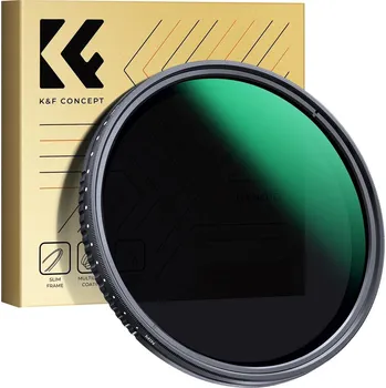 K&F 55MM ND2-ND400 Variable Filter (1-9 Stop), 24 Layers of Nano-coating, K&F Concept Nano-D Series