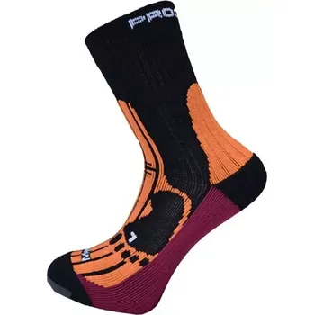 Pánské oblečení PROGRESS Progress Merino 8MB turistické ponožky, černá/meruňka/švestka velikost 9-11 (43-46)