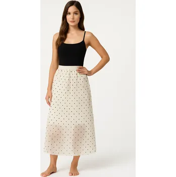 Dámská sukně Sukně tylová s puntíky - béžová