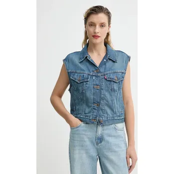 Pánská vesta Vesta Levi's SHRUNKEN 90S VEST 001W2 modrá 55X, vel. S
