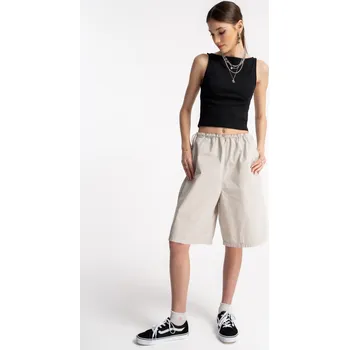 Dívčí kraťasy Reporter Young | Dívčí béžové hladké šortky se stahovacím pasem - Barva BÉŽOVÁ, Velikost 158 251-0112G-44-290-1