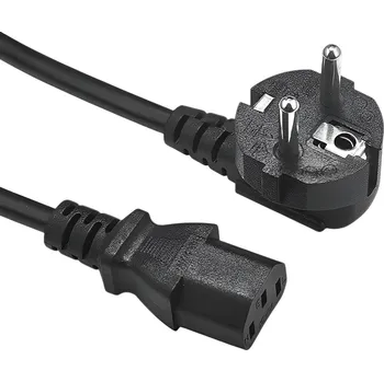 Prodlužovací kabel Flexo PVC počítačová šňůra N5/863107-1-2/10, 3x1, úhlová vidlice, černá - 10 m (AK 86 3107-1-13/10 (C13))