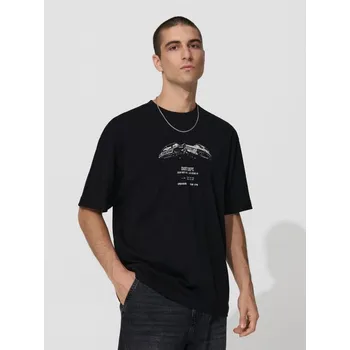 Pánská móda Tričko s&nbsp;potiskem - L - House - černá - 160GT-99X