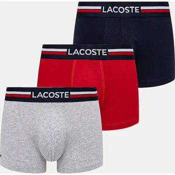 Boxerky Boxerky Lacoste 3-pack pánské, tmavomodrá barva, 5H2390 59X, vel. XXL