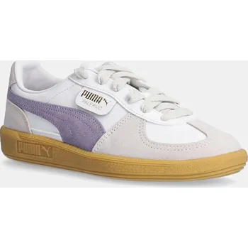 Pánské tenisky Kožené tenisky Puma Palermo fialová barva, 396464 00B, EUR 37.5