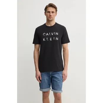 Pánské oblečení Bavlněné tričko Calvin Klein K10K114156 černá 99X, vel. S