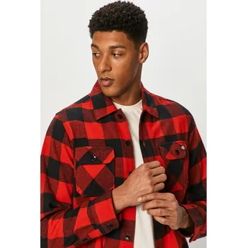 Pánská košile Košile Dickies pánská, červená barva, regular, s klasickým límcem, DK0A4XDZRDX-RED 33X, vel. S