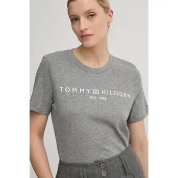 Pánské tričko Bavlněné tričko Tommy Hilfiger šedá barva, WW0WW40276 90A, vel. S