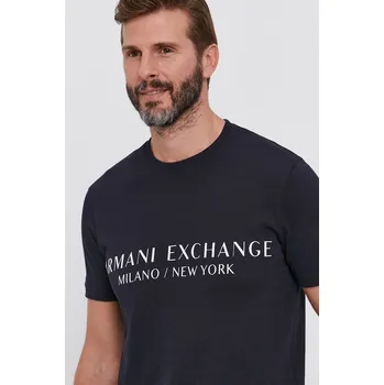 Tričko Armani Exchange pánské, tmavomodrá barva, s potiskem, 8NZT72 Z8H4Z NOS 8NZT72.Z8H4Z 59X, vel. L