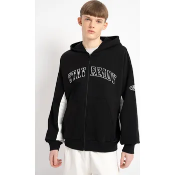 Chlapecká mikina Reporter Young | Chlapecká černobílá mikina s kapucí – styl COLLEGE - Barva VÍCEBAREVNÁ, Velikost 176 251-0555B-36-100-1