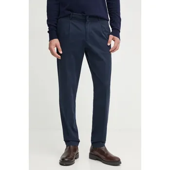 Pánské kalhoty Kalhoty BOSS pánské, tmavomodrá barva, přiléhavé, 50524390 59X, vel. 52