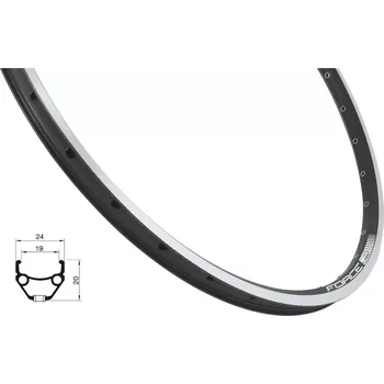 Ráfek na kolo Remerx Ráfek Force Classic, Remerx Dragon XL719, 622x19, černá počet děr 32