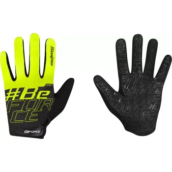 Cyklistické rukavice FORCE Dětské rukavice Force KID MTB SWIPE letní, černo-fluo velikost L