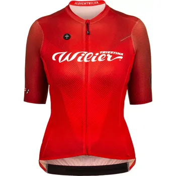 cyklistický dres Wilier Dres WILIER TEAM krátký rukáv, dámský, červený velikost M