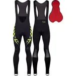 FORCE Kalhoty Force SPIKE se šráky a vložkou, černá/fluo velikost S