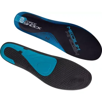Pánské cyklistické tretry FORCE Vložky treter Force SHOCK - MEDIUM, černo-modré velikost 40-41
