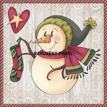 Panel bavlna - VÁNOČNÍ MOTIVY-142-138 Velikost: 15x15cm