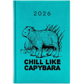 Kalendář Knižkový kalendář 2026 A5 FunnyCase modrý