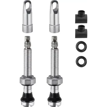 Plášť na kolo FORCE Bezdušové ventilky Force - 2x FV 44mm barva stříbrná