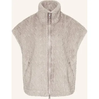 Dámská vesta White Label Dámská Vesta Z Umělé Kožešiny, světle šedá, 40