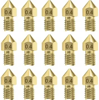 Příslušenství k 3D tiskárně SADA 10x Tryska MK8 0.4 MOSAZNÁ CREALITY ENDER 3 5 PRO V2 ARTILLERY TRYSKY