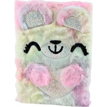 Sešit PLYŠOVÝ SEŠIT NOTES A5 DENÍK PRO DĚTI MEDVÍDEK