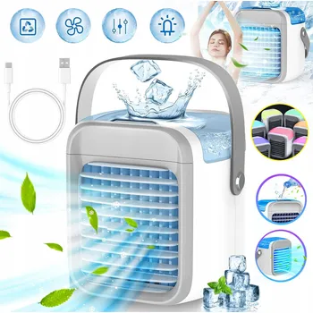 Klimatizace PŘENOSNÁ KLIMATIZACE, OCHLAZOVAČ VZDUCHU DO DOMÁCNOSTI, 7 BAREVNÝCH SVĚTEL