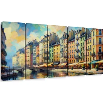 Obraz Dovido 5-dílný obraz romantické nábřeží
