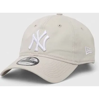 Kšiltovka Bavlněná baseballová čepice New Era šedá barva, NEW YORK YANKEES 60348843.STNWHI 09X, vel. ONE SIZE