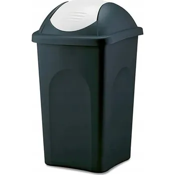 Odpadkový koš Popelník s košem plastový Stefanplast 30 l černý, černo/červený, červený