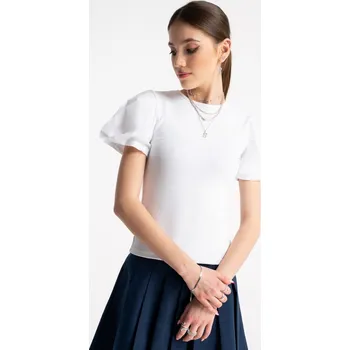 Reporter Young | Dívčí bílá halenka s balónovými rukávy - Barva BÍLÁ, Velikost 152 251-0440G-20-200-1