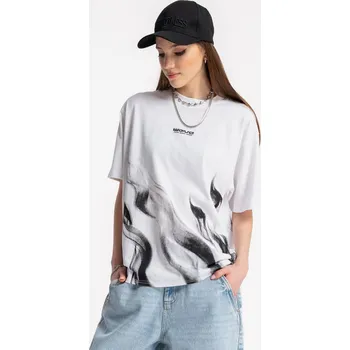 Dívčí tričko Reporter Young | Dívčí bílé tričko s kontrastním potiskem OCEÁNU - Barva BÍLÁ, Velikost 152 251-0440G-48-200-1