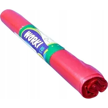Pytle na odpadky Pytle na odpad LDPE 120l ČERVENÉ Silné 10 kusů Odolné 30um