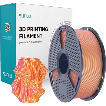 Filament FILAMENT SUNLU SILK PLA+ DUAL COLOR RŮŽOVÝ ZLATÝ PINK GOLD 250 G