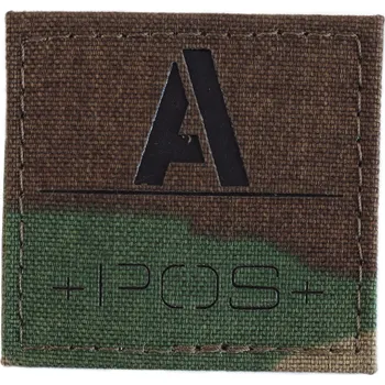 Airsoft Combat Systems Rozlišovací IR Znak Krevní Skupina Velký M81 Woodland Varianta: A POS