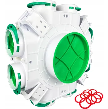 modulární přístroj a rozvaděč ROZVODNÁ SKŘÍŇ PRO REKUPERACI VZDUCHU fi200 / 8x90mm (8 VÝVODŮ)