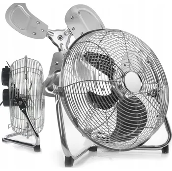 Domácí ventilátor KOVOVÝ PODLAHOVÝ VENTILÁTOR CIRKULÁTOR 120W 50CM PRŮMYSLOVÝ VĚTRÁK OCEL