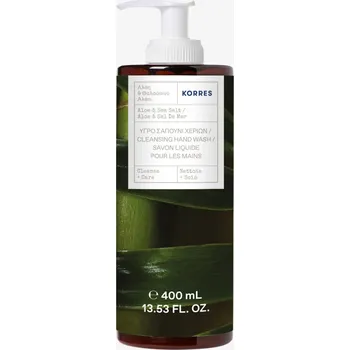 Péče o ruce Mýdlo na ruce Korres s mořskou solí a Aloe Vera Aloe Hand Wash 400ml Vyrobeno v Řecku
