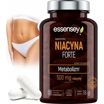 Essensey Niacin Forte pro správný metabolismus, 120 kapslí