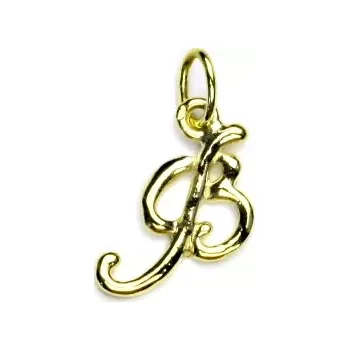 Přívěsek Zlatý přívěsek, žluté zlato, písmenko B - P 437 (Zlaté písmenko)