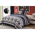 TOTÁLNÍ MASAKR CEN ! POVLEČENÍ MIKROPLYŠ NA 2 POSTELE 70x90/140x200cm - WINTER - BLUE + PROSTĚRADLO ZDARMA !